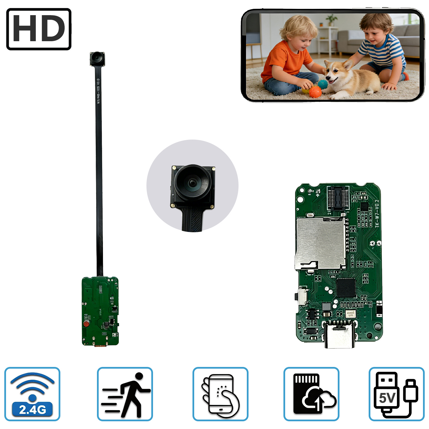 Home Security Recorder - Câmera de Segurança Compacta Mini para