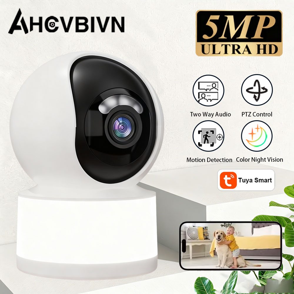 Home Security Flood Lights - Câmera IP Mini WiFi Tuya Smart
