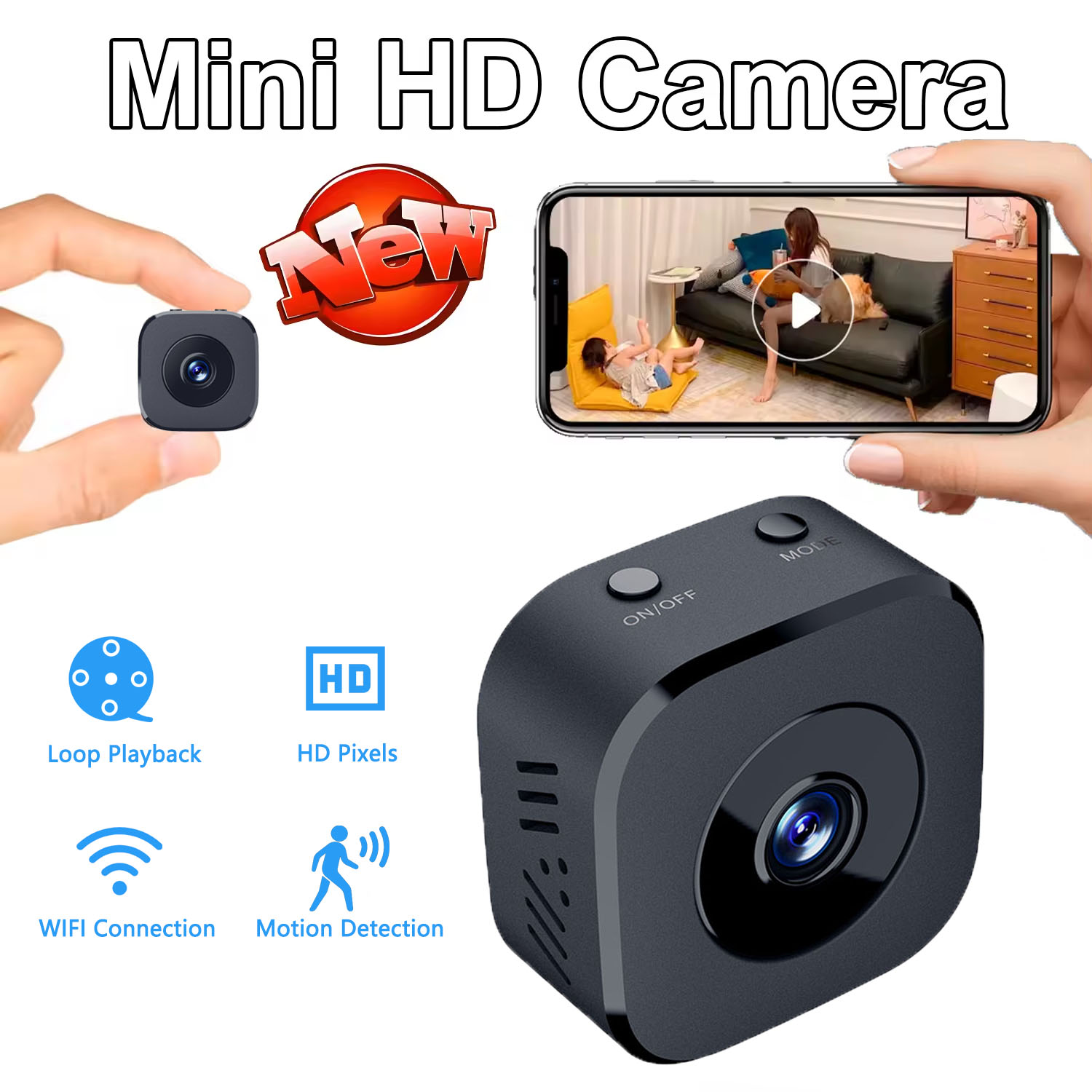 Home Security Camera Installation - Câmera de segurança 4k mini visão