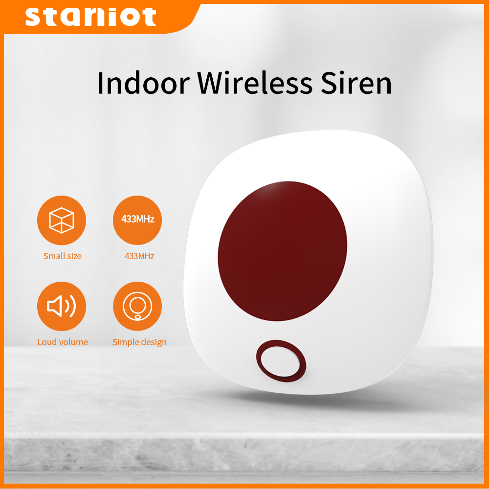 Home Security Equipment - Staniot indoor sirene sem fio 433mhz