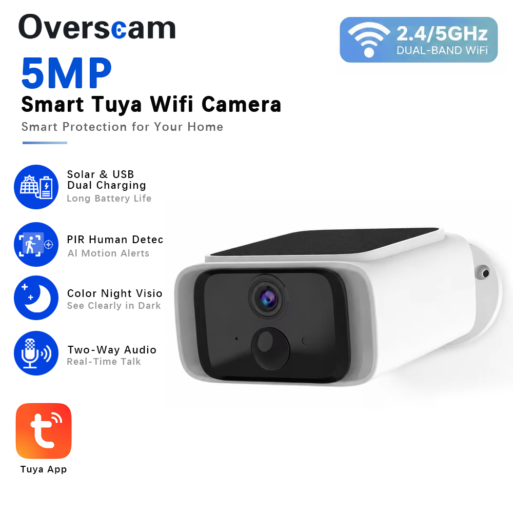 Home Security Camera Installation - Câmera de Segurança Solar Tuya 5MP