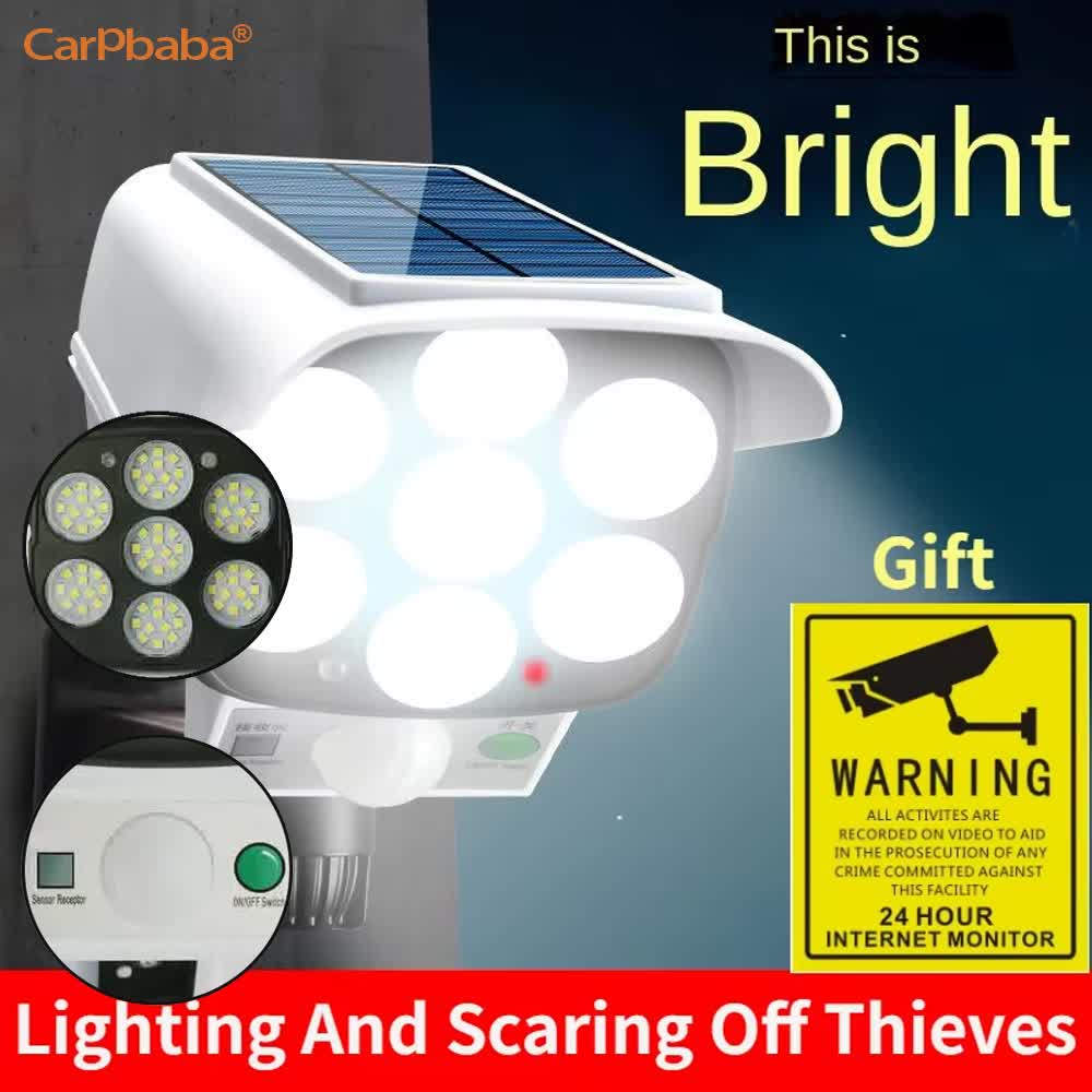 Home Security Flood Lights - Luz solar ao ar livre sensor