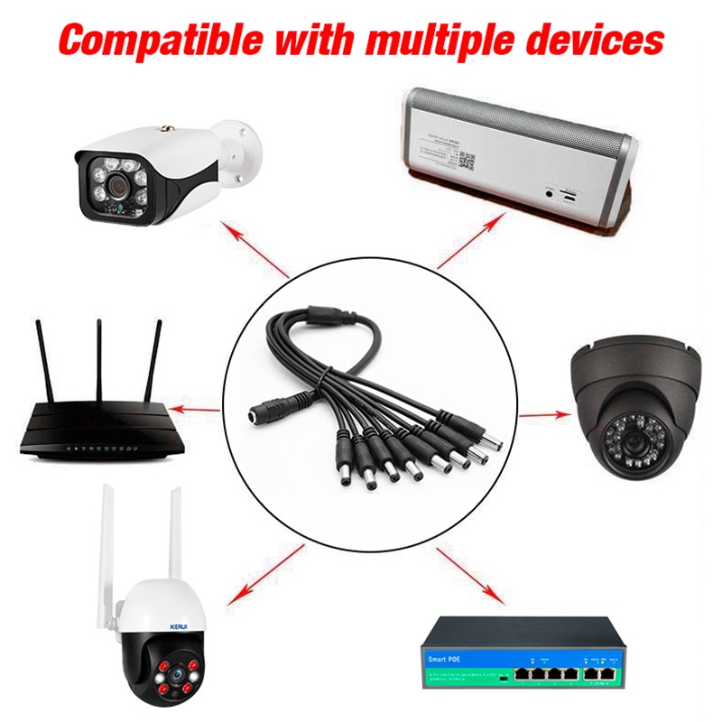 5.5x2.1mm 1 fêmea para 2 4 8 m - Home Security Camera Installation avaliação e preço