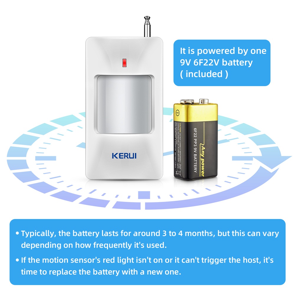 KERUI-Sem fio PIR Motion Senso - Home Security Equipment avaliação e preço