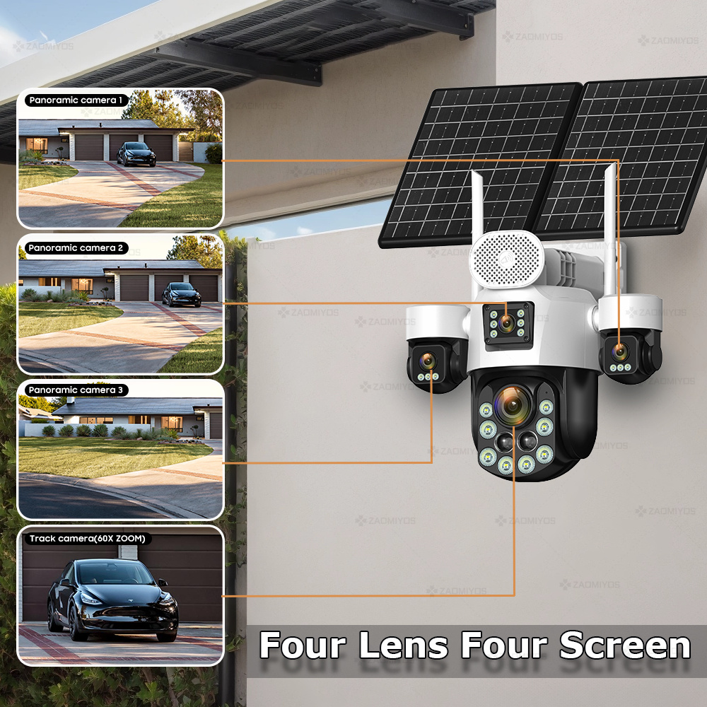 Câmera Externa 360 com 4 Lente - Home Security Camera Installation avaliação e preço