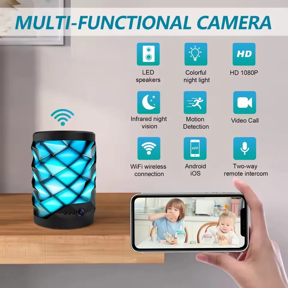 Câmera Mini HD Wifi com Alto-f - Home Security Flood Lights avaliação e preço