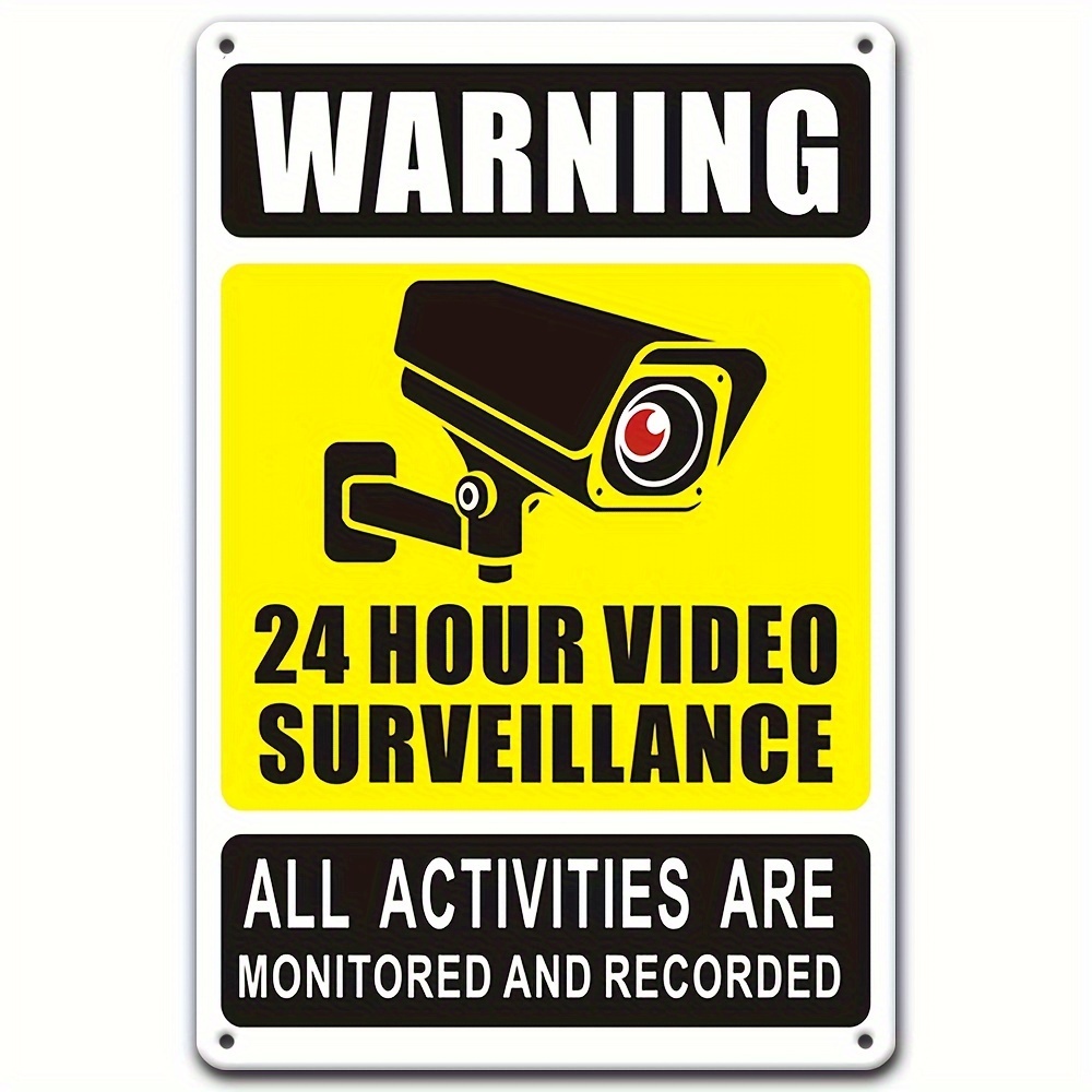 Sinal de aviso de vigilância p - Home Security Camera Installation avaliação e preço