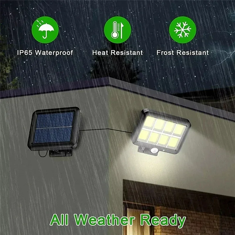 Led solar split lâmpada de par - Home Security Flood Lights avaliação e preço