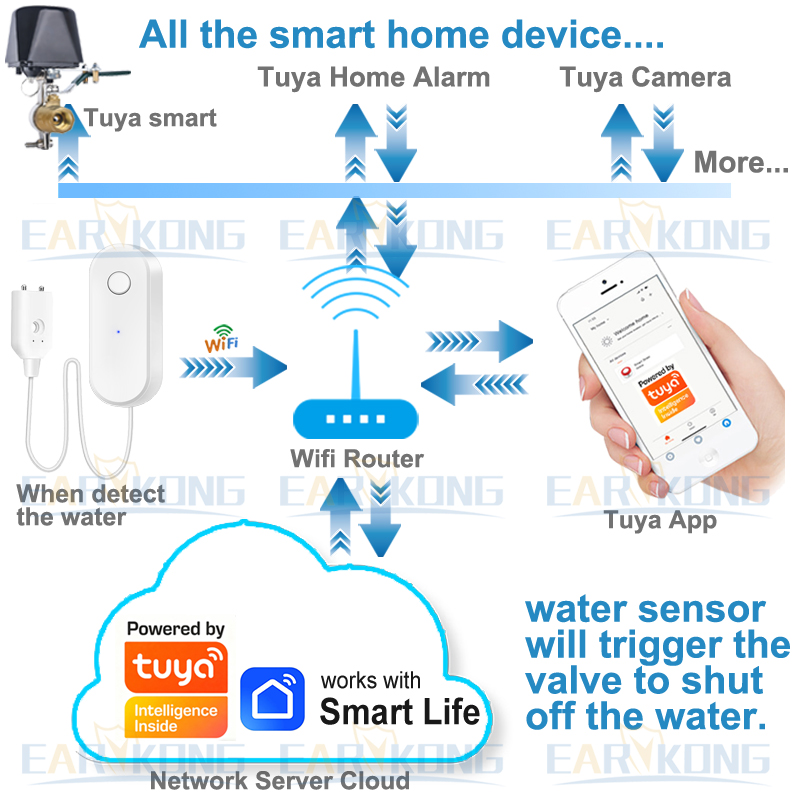 Tuya wifi inteligente sensor d - Home Security Equipment avaliação e preço