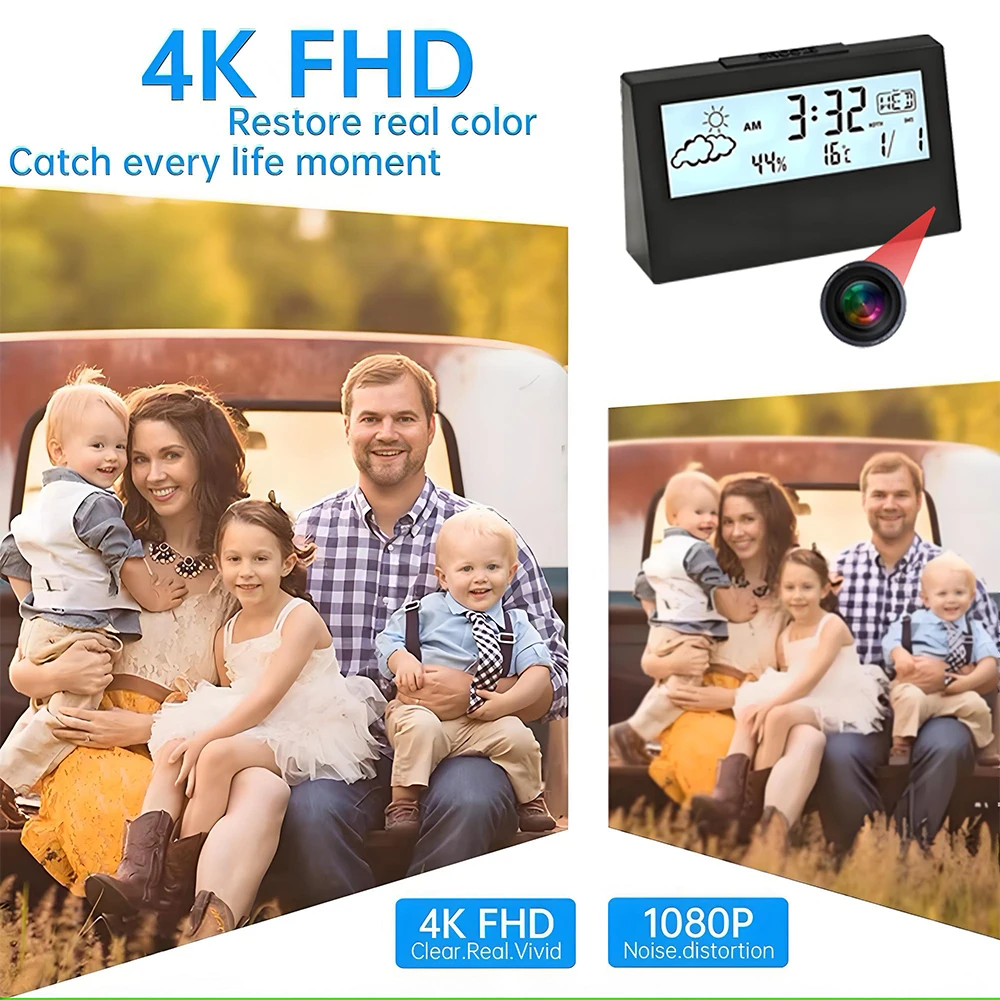 Câmera de Relógio WiFi 4K com  - Home Security Recorder avaliação e preço