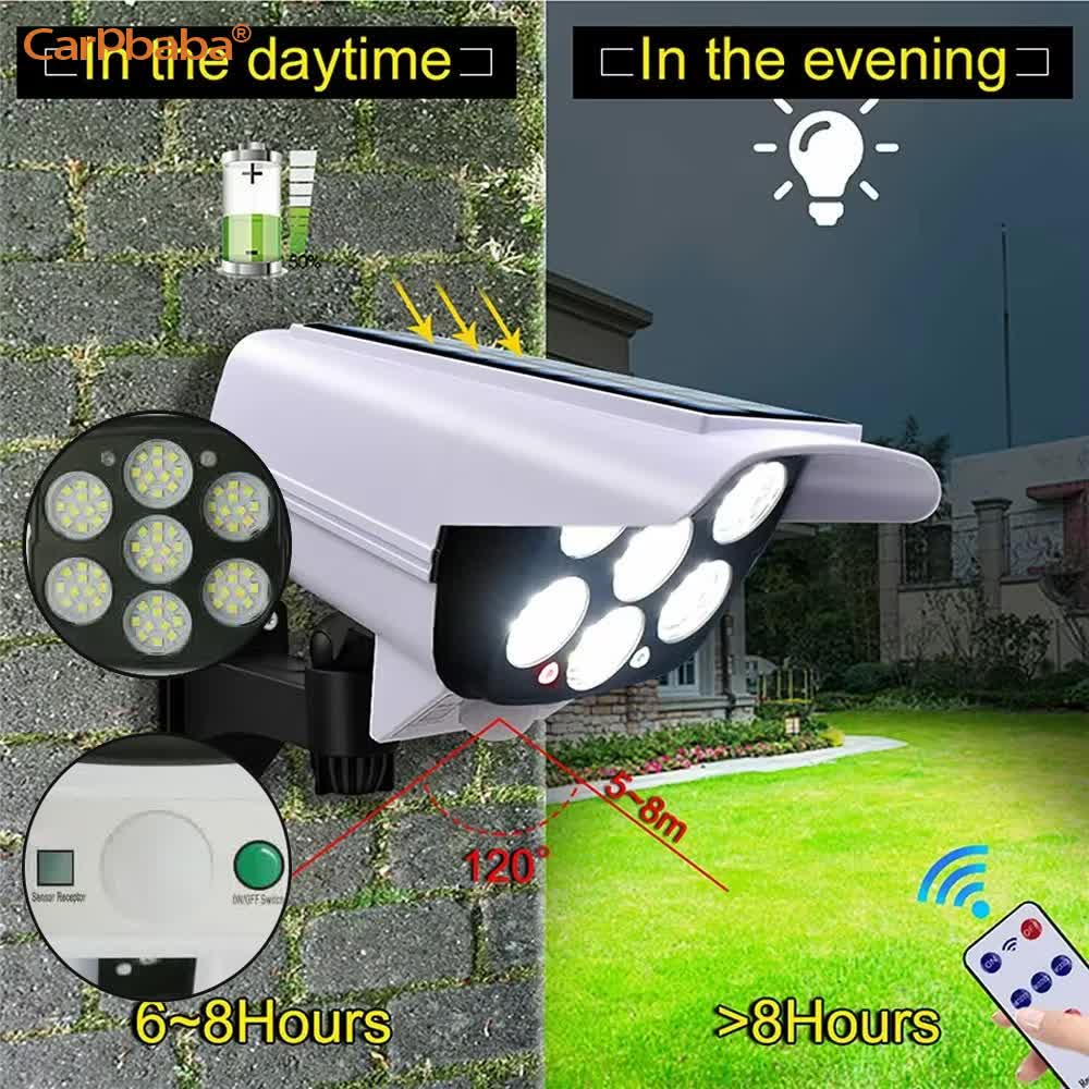 Luz solar ao ar livre sensor d - Home Security Flood Lights avaliação e preço